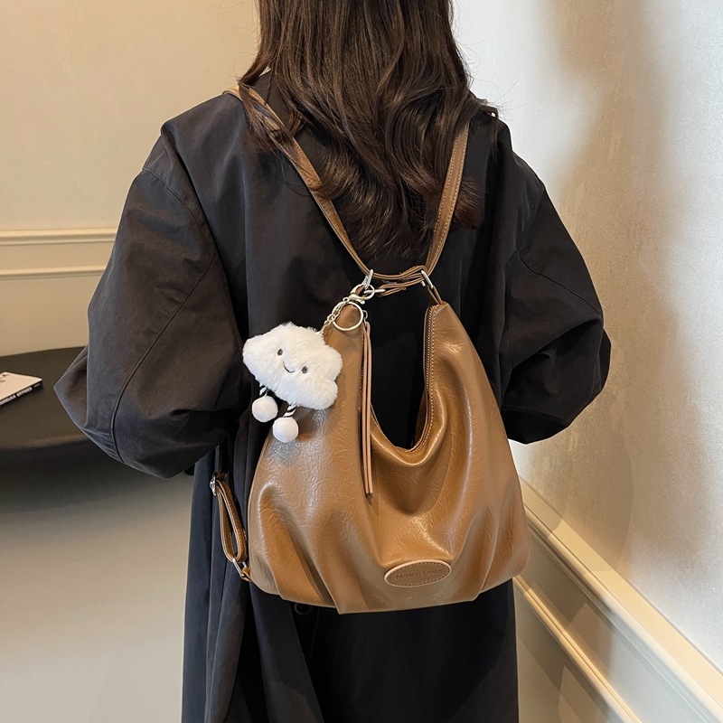 Didelės talpos Tote rankinė, PU medžiaga, miesto paprastumo stilius, užtrauktukas, horizontinis kvadrato formos — ruduo 2024