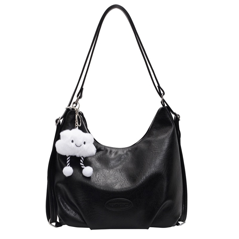 Didelės talpos Tote rankinė, PU medžiaga, miesto paprastumo stilius, užtrauktukas, horizontinis kvadrato formos — ruduo 2024