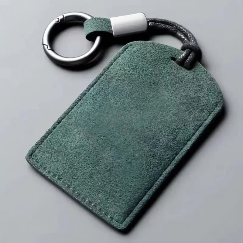 Automobilinis NFC kortelių laikiklis iš nubuko odos, odinis kortelių dėklas identifikacijos ir įėjimo kortelėms, su raktų virvele, Morning and Twilight, pritaikomas