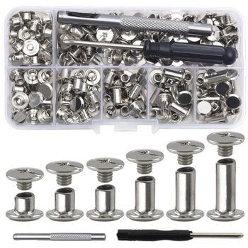 Ruicheng Ριβέτες για Φωτοαλμπουμ - DIY Βιδωτές Ριβέτες, Σετ 110/90, Κατάλληλο για Τσάντες, Ρούχα, Παπούτσια και Αξεσουάρ