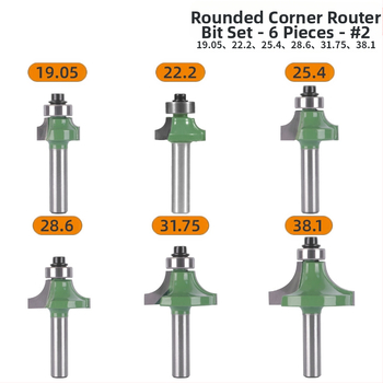 Σετ φρεζών κοπής για στρογγυλή γωνία και γείωση ακμών (8 λαβές, 6 τεμάχια) | κεφαλή από κράμα | μάρκα Xin Edge Da | κατηγορία: φρεζα επιφανειακής επεξεργασίας | συμβατό με μηχανές γλυπτικής | πεδίο επεξεργασίας: ξύλο / MDF / συνθετικά πάνελ