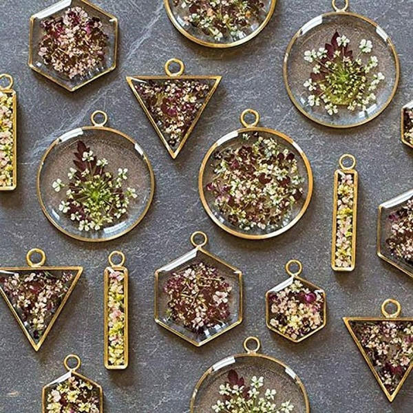DIY forma na epoxidovú živicu s geometrickým rámom na prívesok z zliatiny – trojuholník a kruh, UV tvarovanie, bez dier (Zinc alloy, Electroplating, Spring 2021, Original Design)