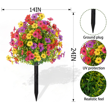 Τεχνημένα λουλούδια κήπου με στηρίγματα εδάφους, από πλαστικό, κατασκευή με έγχυση, μάρκα Red garden