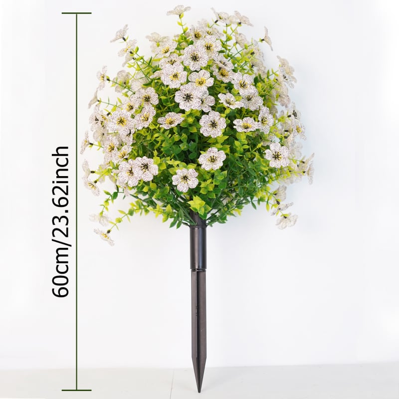 Изкуствени цветя за градина със земни щифтове, пластмасова изработка, инжекционно формовани, марка Red garden