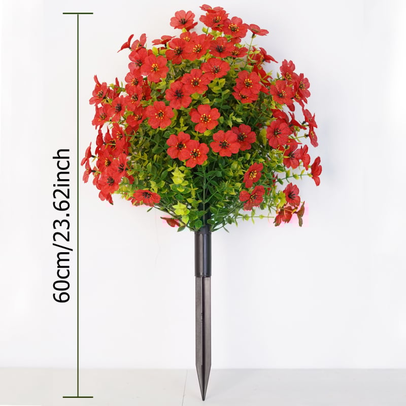 Изкуствени цветя за градина със земни щифтове, пластмасова изработка, инжекционно формовани, марка Red garden