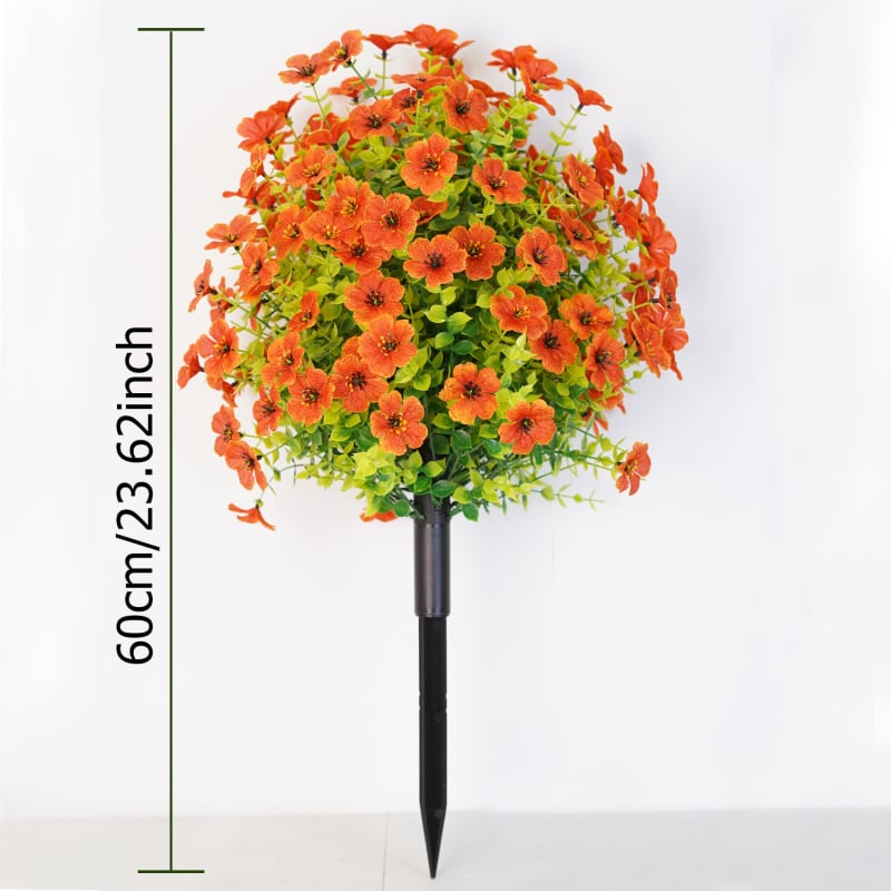 Изкуствени цветя за градина със земни щифтове, пластмасова изработка, инжекционно формовани, марка Red garden