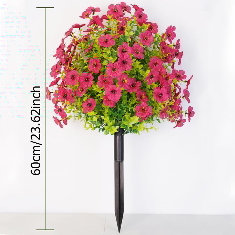 Изкуствени цветя за градина със земни щифтове, пластмасова изработка, инжекционно формовани, марка Red garden