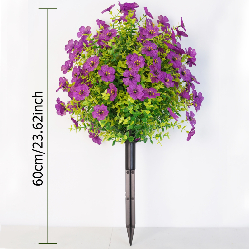 Изкуствени цветя за градина със земни щифтове, пластмасова изработка, инжекционно формовани, марка Red garden