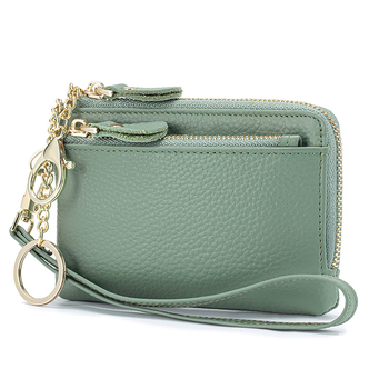 Γυναικείο πορτοφόλι για κέρματα από γνήσιο δέρμα, επένδυση πολυεστέρα, στυλ φρέσκο και γλυκό