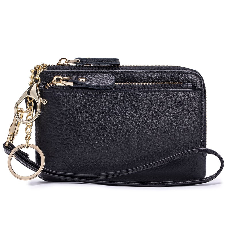 Ženski novčanik za kovanice od prave kože, podstava od poliestera, svjež i sladak stil