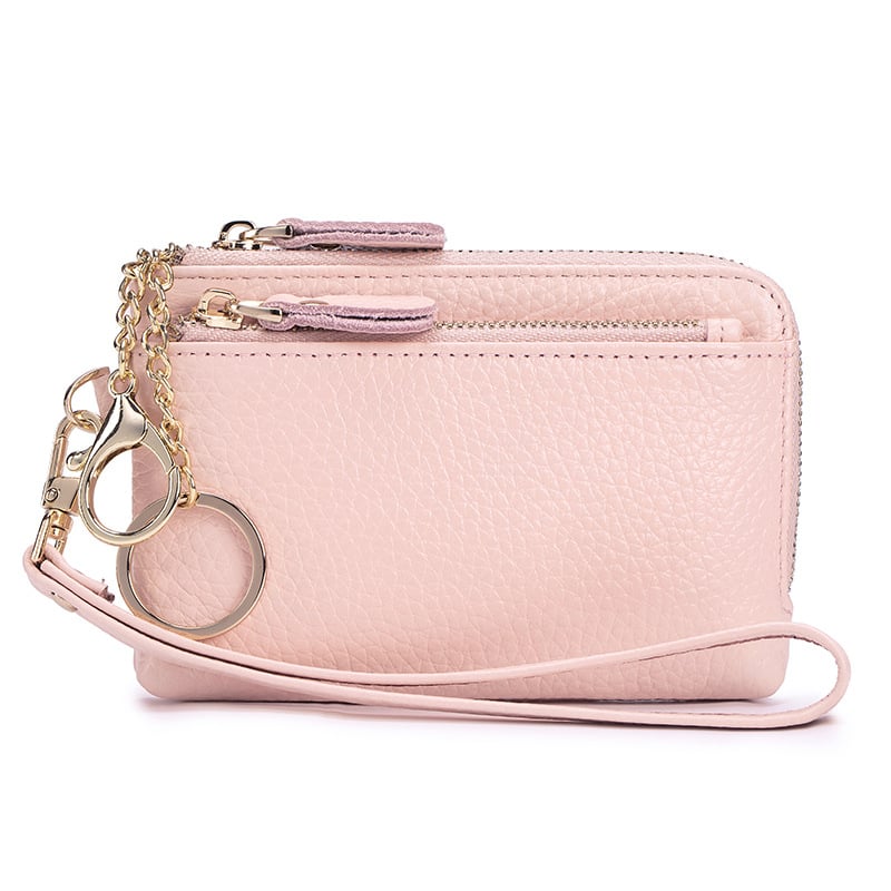 Ženski novčanik za kovanice od prave kože, podstava od poliestera, svjež i sladak stil