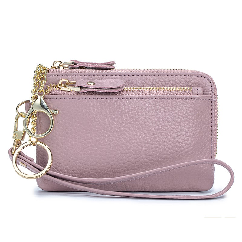 Ženski novčanik za kovanice od prave kože, podstava od poliestera, svjež i sladak stil