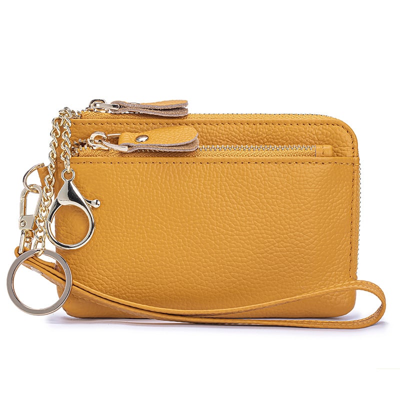 Ženski novčanik za kovanice od prave kože, podstava od poliestera, svjež i sladak stil