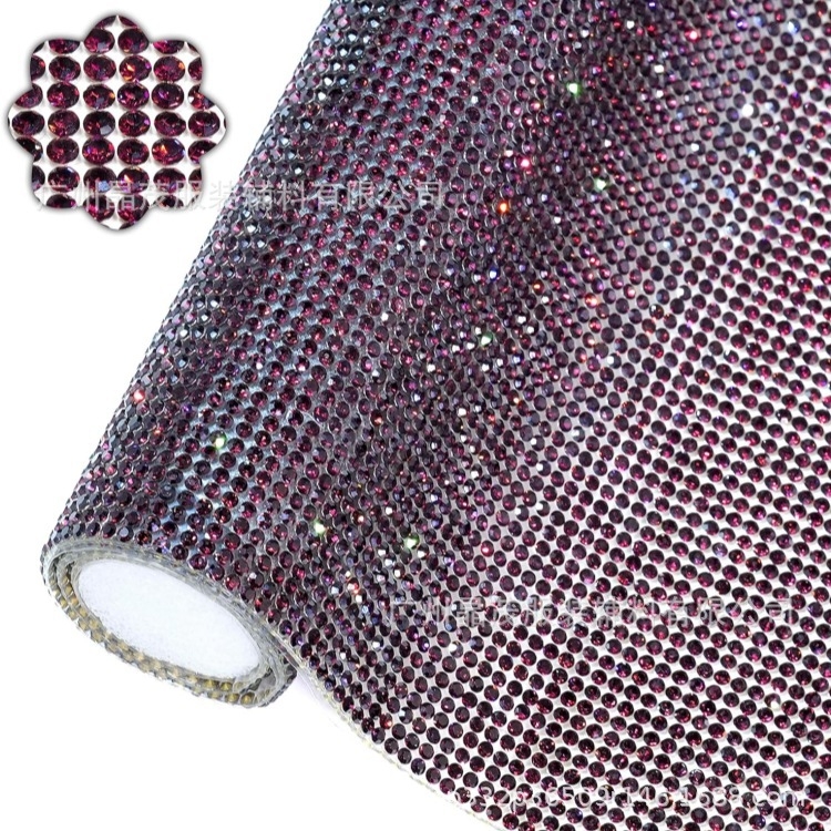 Стикер с кристали на лепяща основа от Jingmao, електроплакирани стъклени кристали, правоъгълен лист за DIY облекло