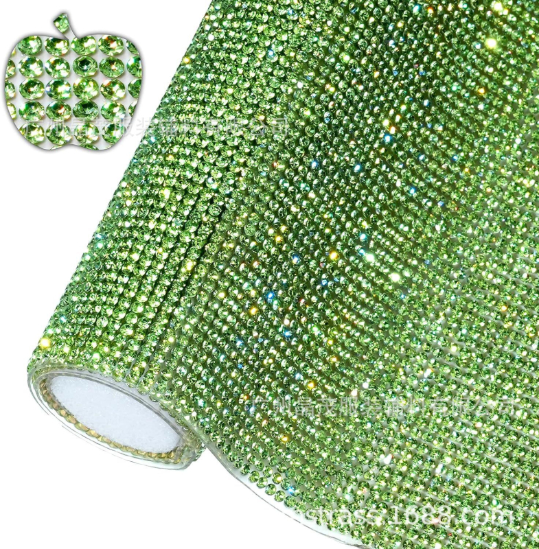 Стикер с кристали на лепяща основа от Jingmao, електроплакирани стъклени кристали, правоъгълен лист за DIY облекло