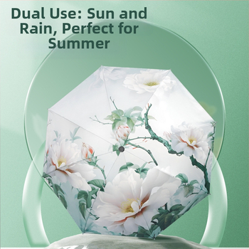 Ομπρέλα με ψηφιακή εκτύπωση, UPF >40 προστασία από τον ήλιο, σκελετός από σίδηρο με 8 ακτίνες, ύφασμα 190T, χειροκίνητο άνοιγμα/κλείσιμο, πλαστική λαβή
