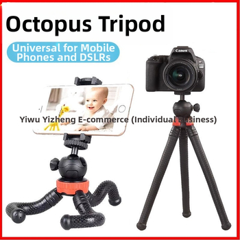 Стойка за заснемане отгоре (октопод трипод) за телефон и DSLR — преносима, разтегателна, силиконов материал, стил IP