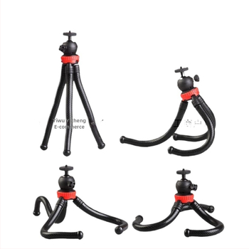 Стойка за заснемане отгоре (октопод трипод) за телефон и DSLR — преносима, разтегателна, силиконов материал, стил IP
