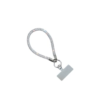 Шнур за мобилен телефон с AAA кристали, унисекс, метална катарама, лого отпечатано, самостоятелна опаковка