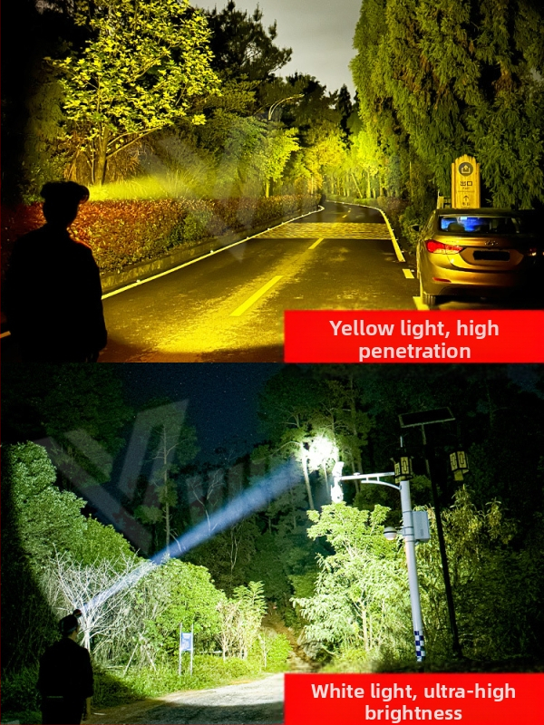 Galvos žibintuvas su 18650 Li-ion baterija, atsparus vandeniui, spindulio nuotolis ≥3000 m, veikimo laikas 36 h, svoris 364 g