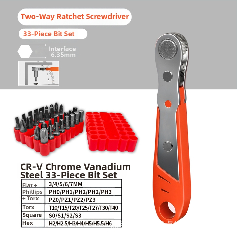 Комплект Eagle Shield отвертки с реверсивен тресчотков механизъм, сгъваем ключ и битове под ъгъл — Карбонова стомана, тегло 0.6 кг, Комплект: Да, Магнитно: Не, Изолирано: Не