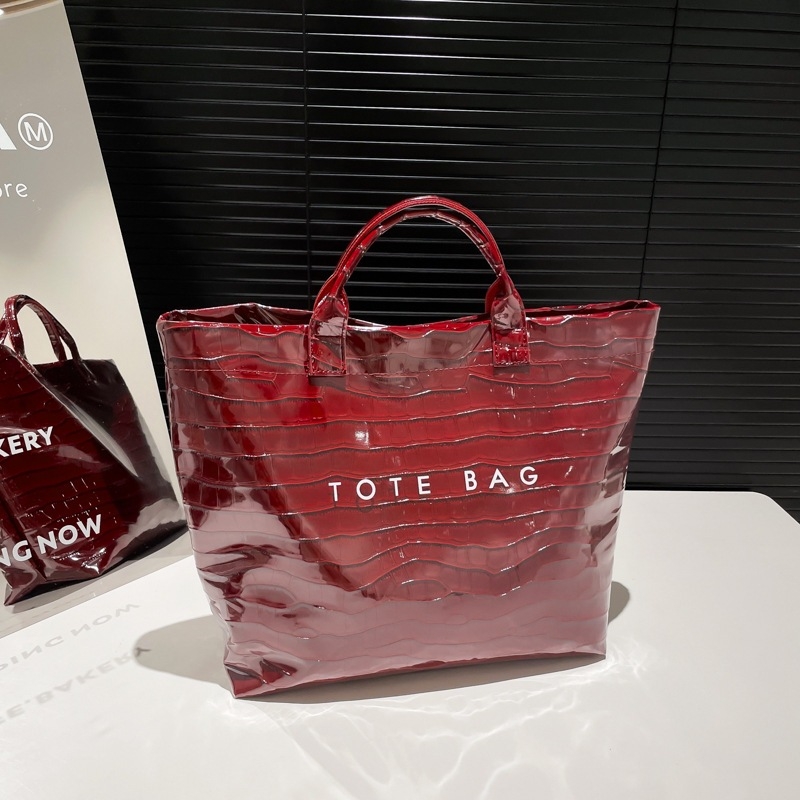 Dámska bucket bag z PU+PVC, horizontálna štvorcová forma, zapínanie na suchý zips, podšívka z polyesteru, vnútorná kapsa na zips, štýl Fresh and Sweet