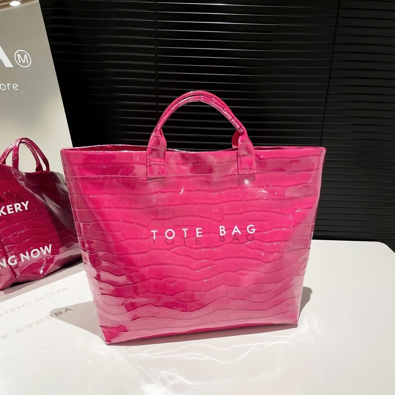 Dámska bucket bag z PU+PVC, horizontálna štvorcová forma, zapínanie na suchý zips, podšívka z polyesteru, vnútorná kapsa na zips, štýl Fresh and Sweet