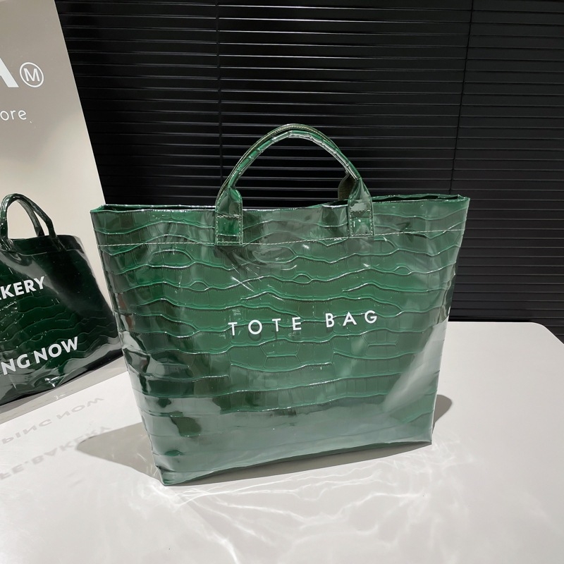 Dámska bucket bag z PU+PVC, horizontálna štvorcová forma, zapínanie na suchý zips, podšívka z polyesteru, vnútorná kapsa na zips, štýl Fresh and Sweet