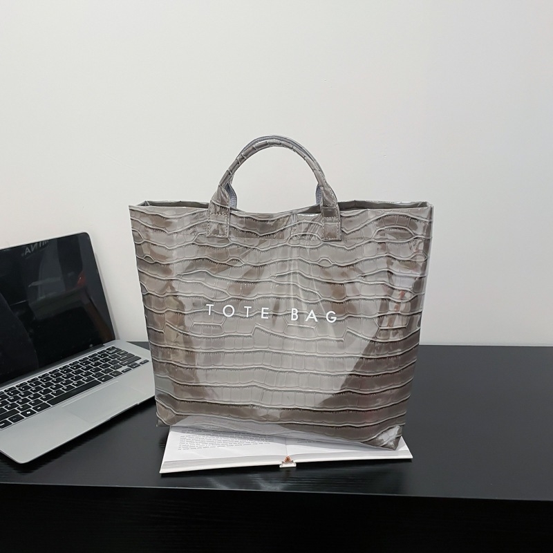Dámska bucket bag z PU+PVC, horizontálna štvorcová forma, zapínanie na suchý zips, podšívka z polyesteru, vnútorná kapsa na zips, štýl Fresh and Sweet