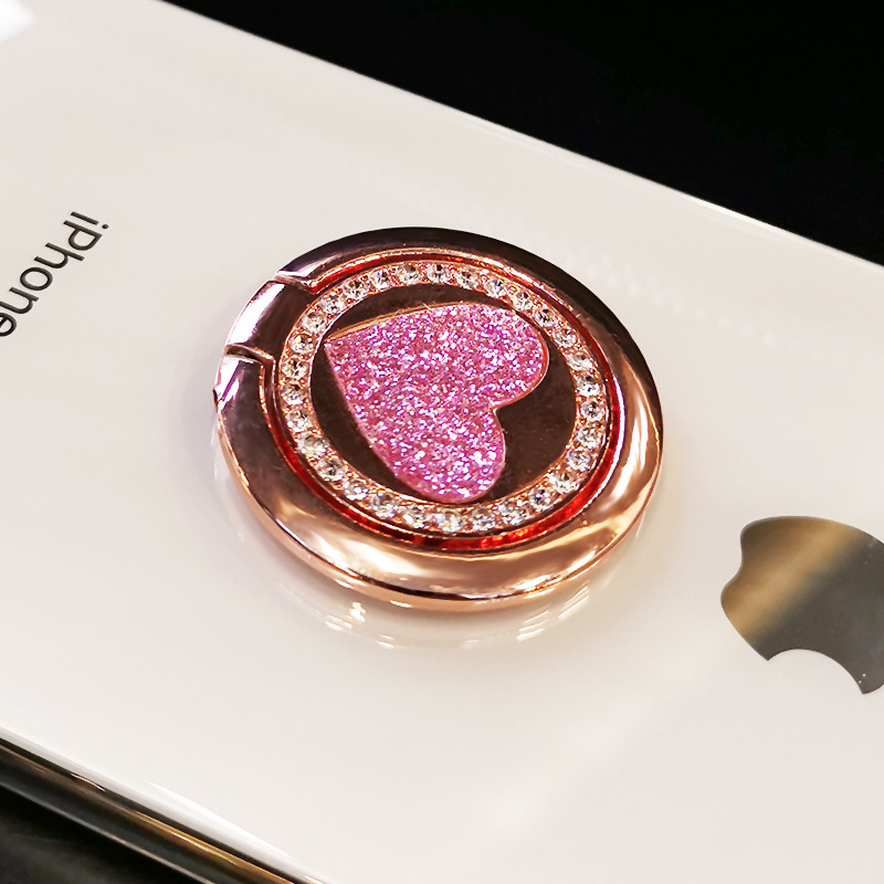 Γκλίτερ δαχτυλιδωτό στήριγμα κινητού – δαχτυλίδι από κράμα με στρας, γενική συμβατότητα