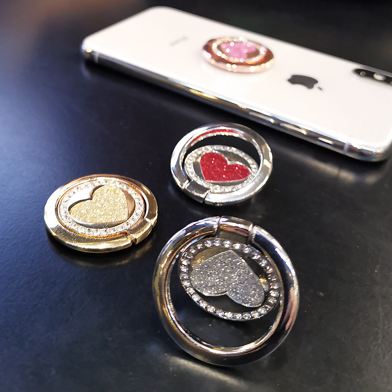 Γκλίτερ δαχτυλιδωτό στήριγμα κινητού – δαχτυλίδι από κράμα με στρας, γενική συμβατότητα