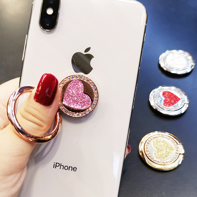 Γκλίτερ δαχτυλιδωτό στήριγμα κινητού – δαχτυλίδι από κράμα με στρας, γενική συμβατότητα