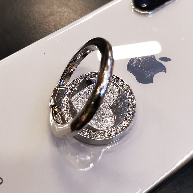 Γκλίτερ δαχτυλιδωτό στήριγμα κινητού – δαχτυλίδι από κράμα με στρας, γενική συμβατότητα