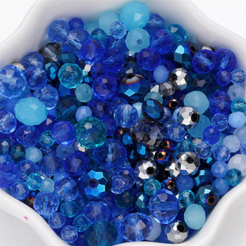 Γυάλινες κρύσταλλες χάντρες σε συνδυασμό με χάντρες τροχίσκους και διαμαντόμορφές για DIY κοσμήματα – αρχικός σχεδιασμός, προέλευση Yiwu, καλοκαίρι 2024, ιδιωτική ετικέτα με άδεια