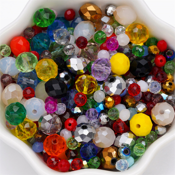 Γυάλινες κρύσταλλες χάντρες σε συνδυασμό με χάντρες τροχίσκους και διαμαντόμορφές για DIY κοσμήματα – αρχικός σχεδιασμός, προέλευση Yiwu, καλοκαίρι 2024, ιδιωτική ετικέτα με άδεια