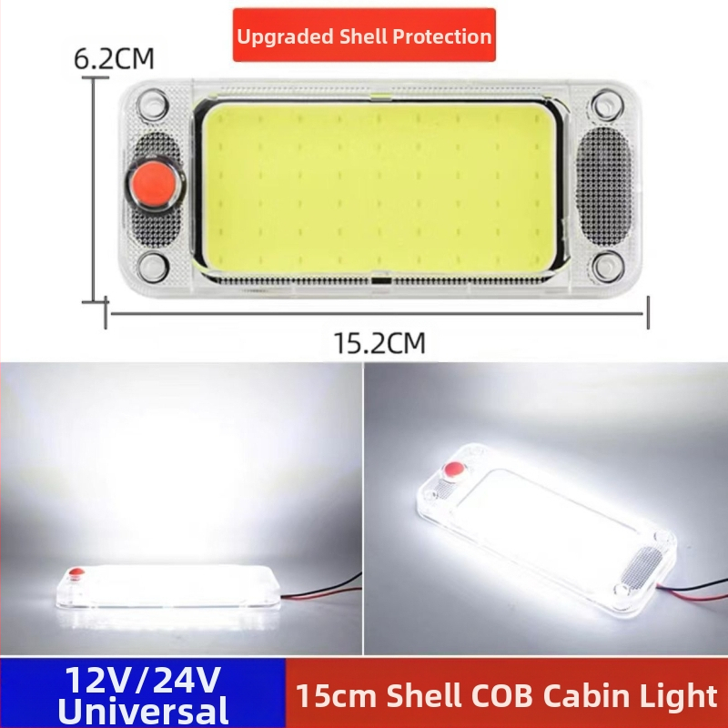 LED COB vnútorné čítacie svetlo do kabíny vozidla — 12-85V, hliníková COB doska, 54/64/87/108 diód, vhodné pre nákladné autá, osobné autá, dodávky a autobusy