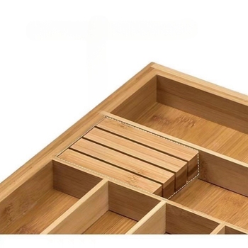 Επεκτειόμενος οργανωτής συρταριού κουζίνας από μπαμπού — μοντέρνος μινιμαλιστικός σχεδιασμός, μάρκα Echo, διαθέσιμη προσαρμογή