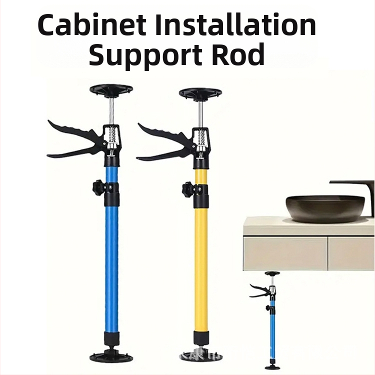 Στήριγμα ανύψωσης εγκατάστασης κρεματών ντουλαπιών με τηλεσκοπική ράβδο, υποστήριξη γυψοσανίδας και εργαλείο ξυλουργικής για οροφή