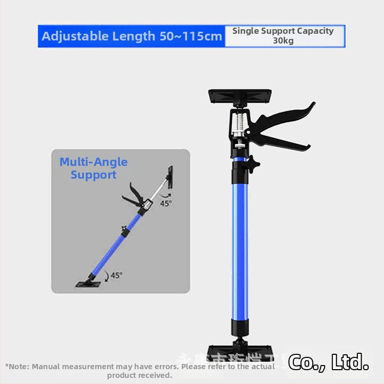 Στήριγμα ανύψωσης εγκατάστασης κρεματών ντουλαπιών με τηλεσκοπική ράβδο, υποστήριξη γυψοσανίδας και εργαλείο ξυλουργικής για οροφή