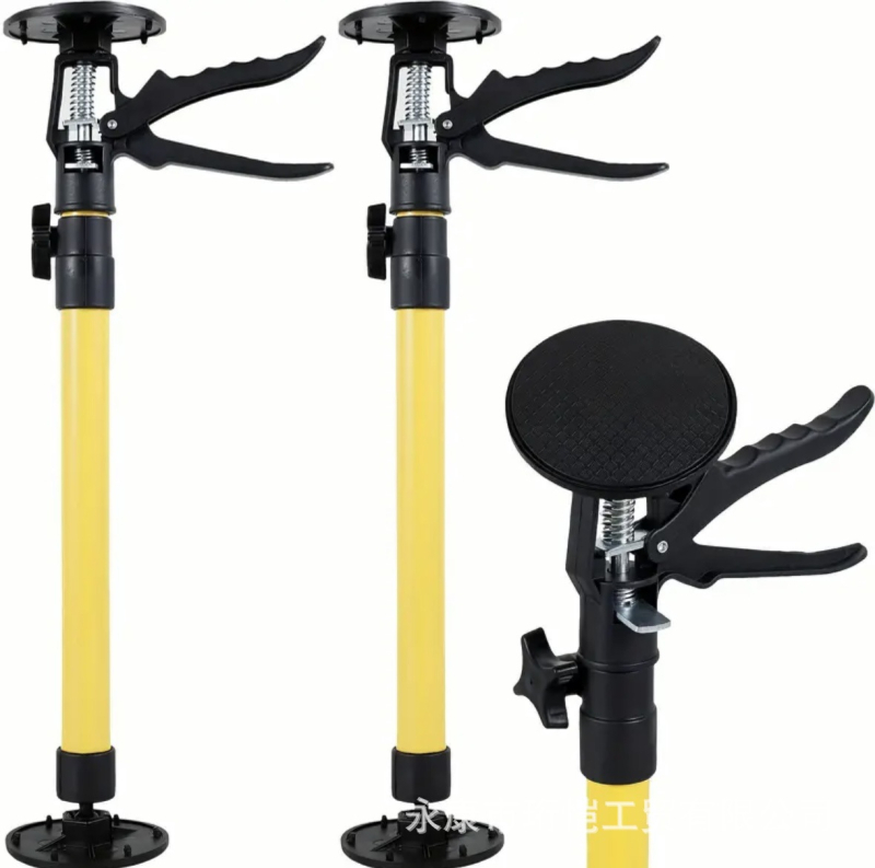 Στήριγμα ανύψωσης εγκατάστασης κρεματών ντουλαπιών με τηλεσκοπική ράβδο, υποστήριξη γυψοσανίδας και εργαλείο ξυλουργικής για οροφή