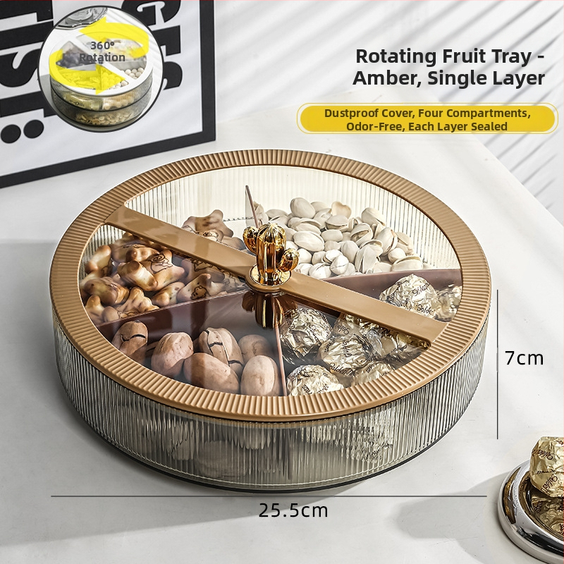 Multi-pie Akrilinė vaisių lėkštė namų naudojimui — retro stiliaus elegantiškas prabangos įspūdis, pirmosios klasės kokybė