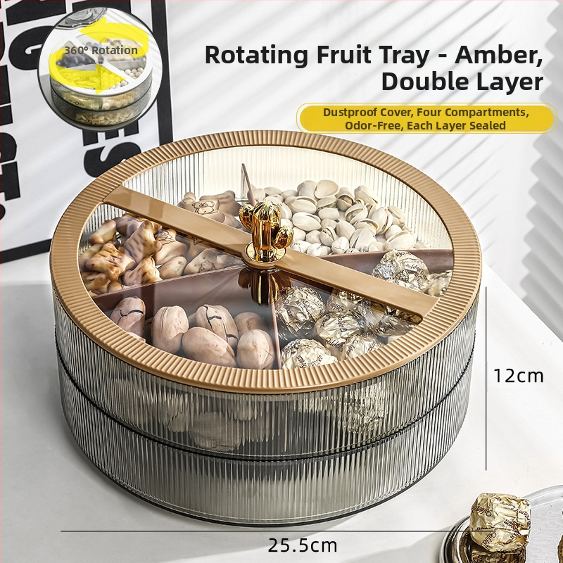 Multi-pie Akrilinė vaisių lėkštė namų naudojimui — retro stiliaus elegantiškas prabangos įspūdis, pirmosios klasės kokybė