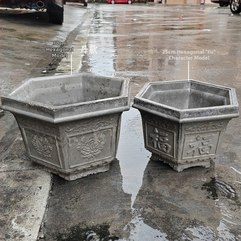 Šešiakampė plastikinė forma betono vazonėliams – DIY kraštovaizdžio kūrimas, vazonėlio modelis, statybos šablonas