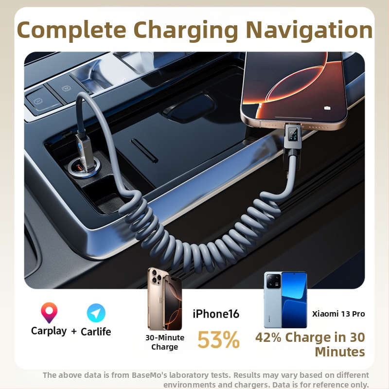 Double Demon 240W USB-C kábel 4-v-1 s digitálnym displejom rýchleho nabíjania