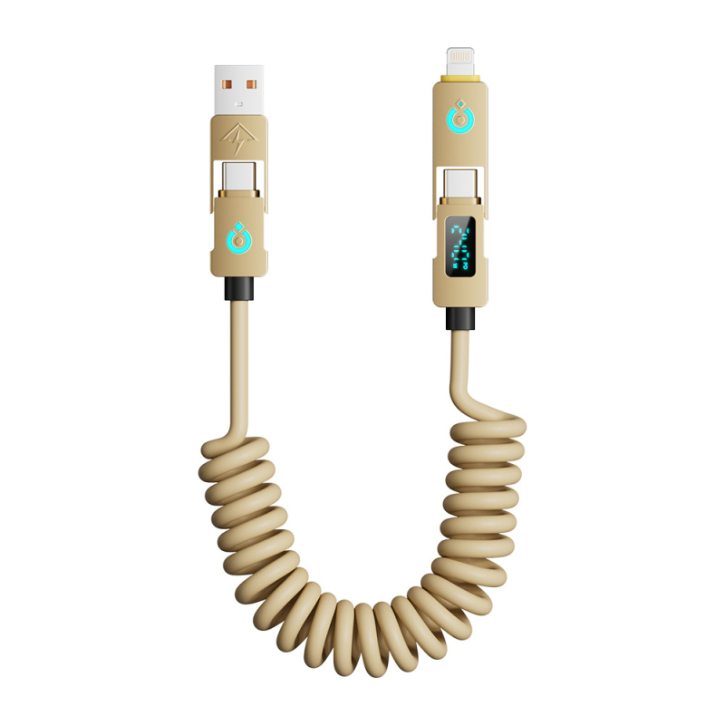 Double Demon 240W USB-C 4 az 1-ben digitális kijelzővel, gyors töltőkábel