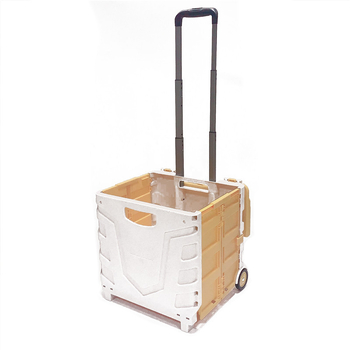 Bafuluo Αναδιπλούμενο καπάκι δύο-τροχών καρότσι αγορών – PP πλαστικό, χωρητικότητα 35 kg, προσαρμογή λογότυπου