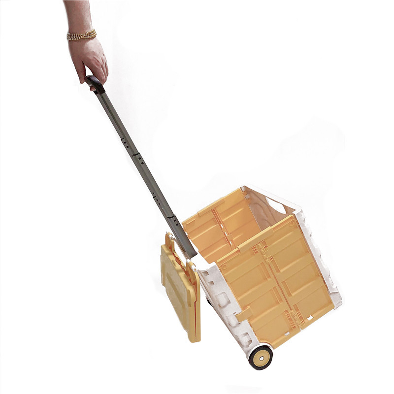 Bafuluo sklopiva dvokolesna kolica za kupovinu s poklopcem – PP plast, nosivost 35 kg, mogućnost prilagođenog logotipa