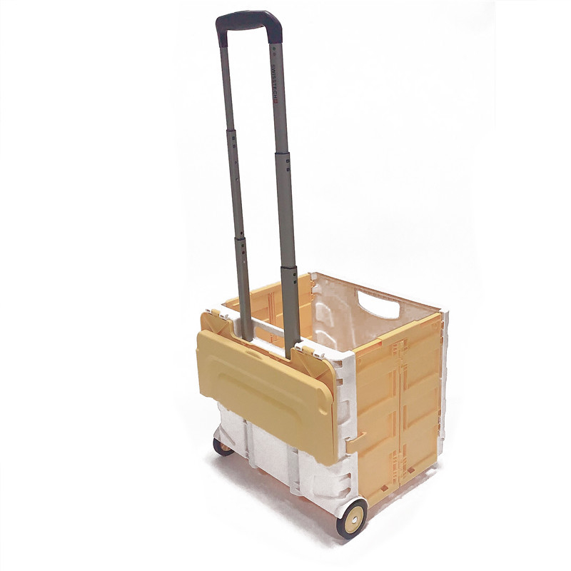 Bafuluo sklopiva dvokolesna kolica za kupovinu s poklopcem – PP plast, nosivost 35 kg, mogućnost prilagođenog logotipa