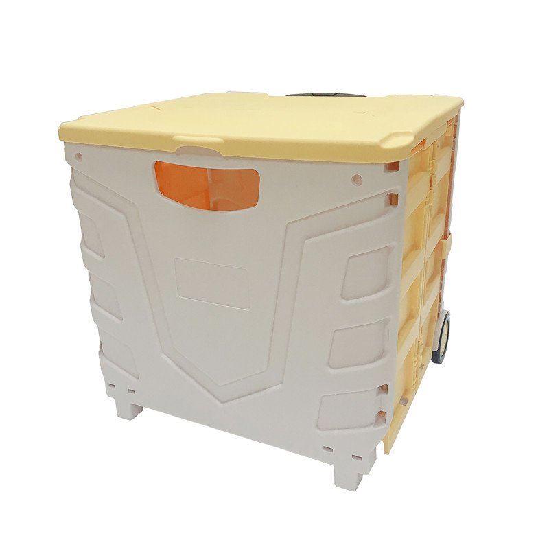 Bafuluo sklopiva dvokolesna kolica za kupovinu s poklopcem – PP plast, nosivost 35 kg, mogućnost prilagođenog logotipa