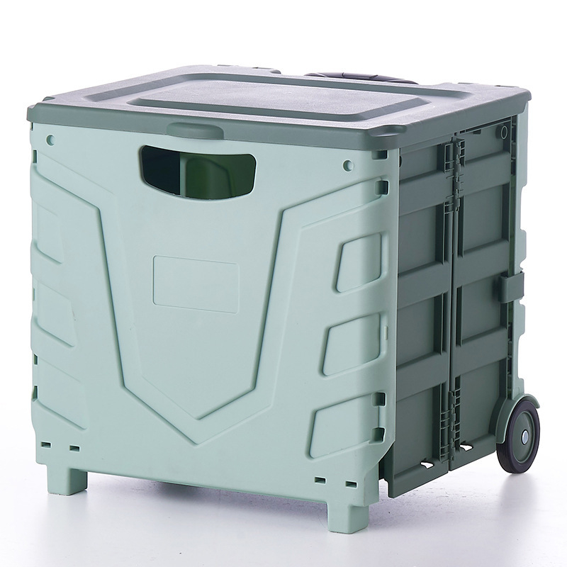 Bafuluo sklopiva dvokolesna kolica za kupovinu s poklopcem – PP plast, nosivost 35 kg, mogućnost prilagođenog logotipa